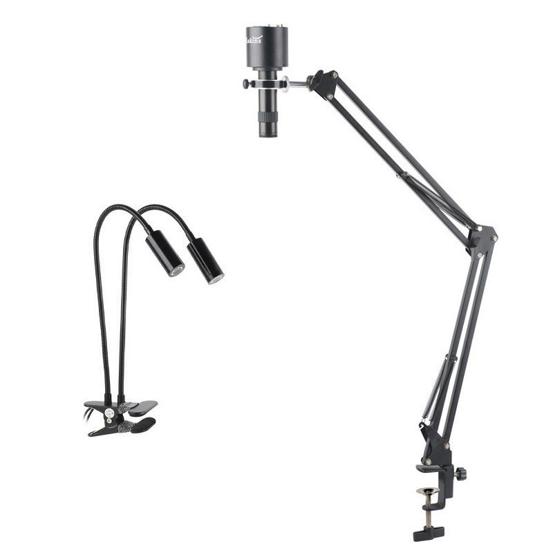 Inspection Microscope Long Working Distance - Cantilever-Clip-Ständer Industrielles PCB-Löt-Digitalmikroskop 1080P Videokamera Lange