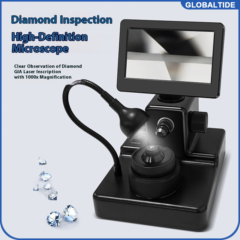 Metallurgical Microscope Inverted - Professionelles 4,3-Zoll-LCD-Digital-Elektronenmikroskop – 50–1000-facher Diamant-Gürtelbetrachter mit