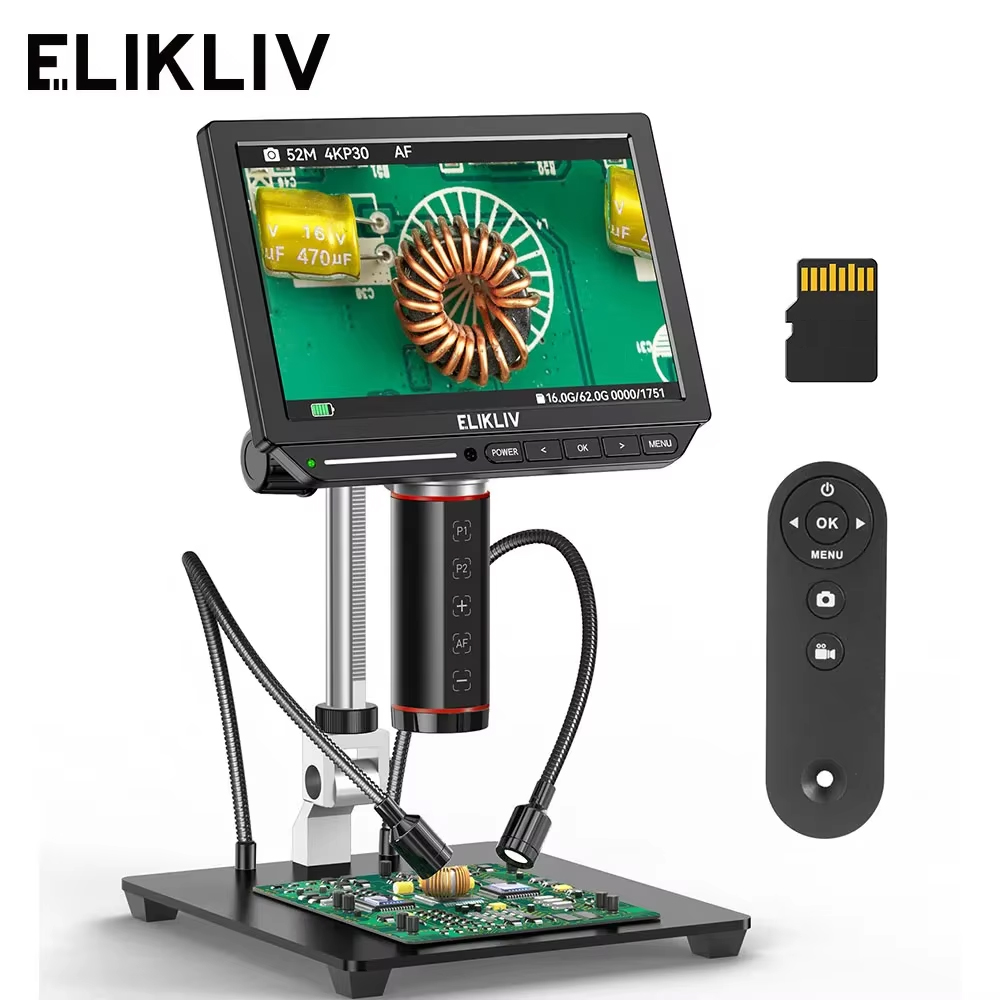 Digital Microscope 4K Hdmi 2000X - Elikliv EM4K-AF 4K Digitalmikroskop mit Autofokus