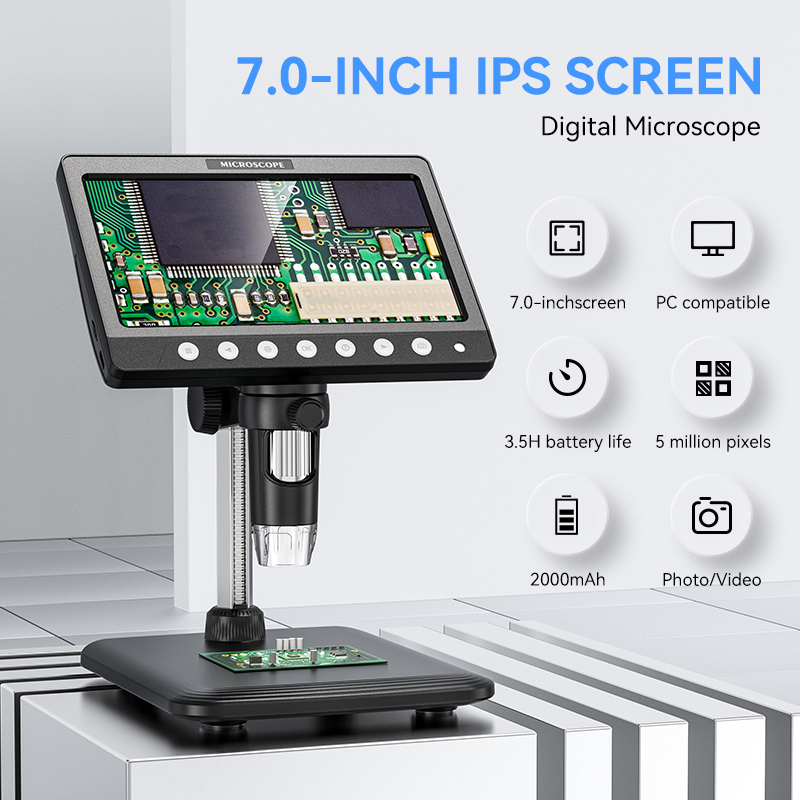 Digital Microscope With Screen 7 Inch - 7 Zoll IPS Digitales Münzmikroskop 5MP