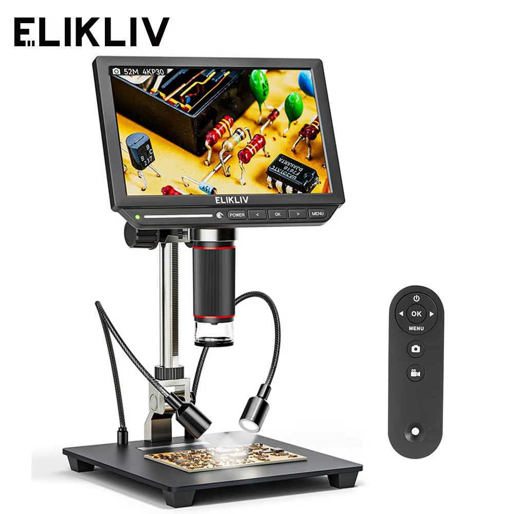 Digital Microscope 4K Hdmi 2000X - Elikliv EM4K 4K HDMI Digitalmikroskop für