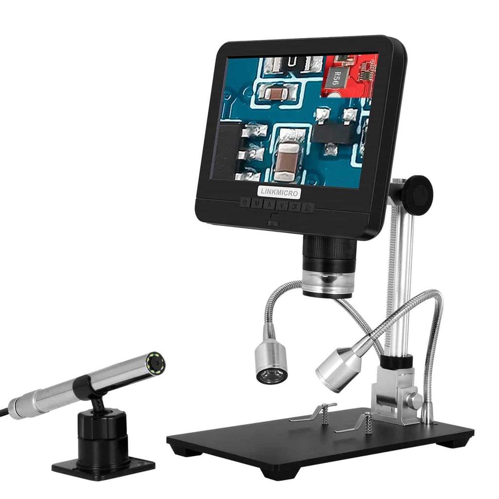 Digital Microscope With Screen 7 Inch - 7-Zoll-Bildschirm USB-Digitalmikroskop zum Löten mit Endoskop,