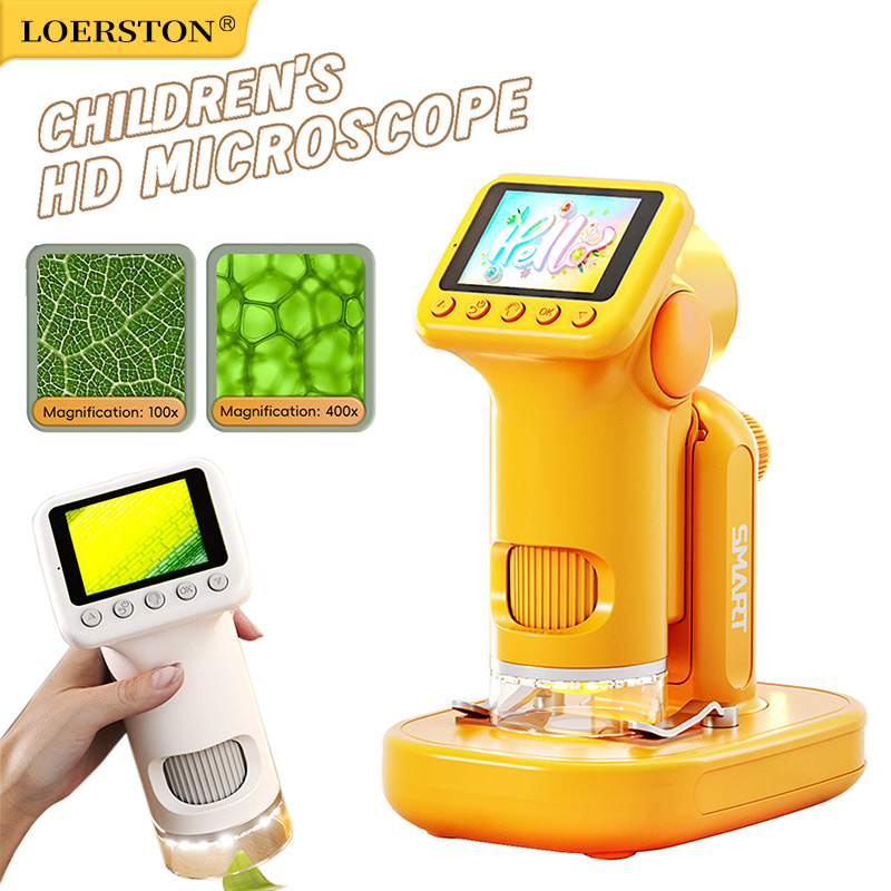 Metallurgical Microscope Inverted - 1600X Handmikroskop mit 2-Zoll-Bildschirm, Kinder-Lupe, Mini