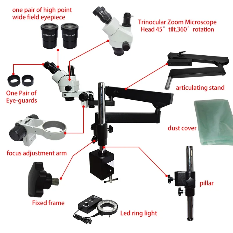 Flexibler Beweglicher Gelenkar – Microscope Boom Stand Articulating Bewertung und Preis