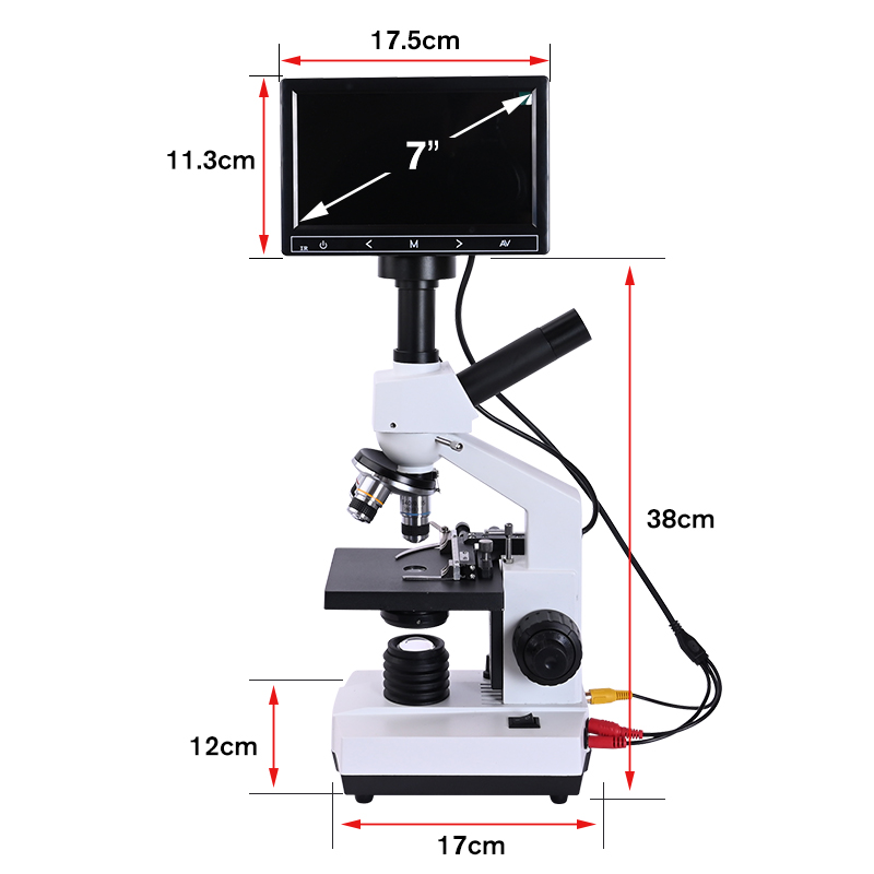 5MP HD Professional Mites Sper – Digital Microscope With Screen 7 Inch Bewertung und Preis