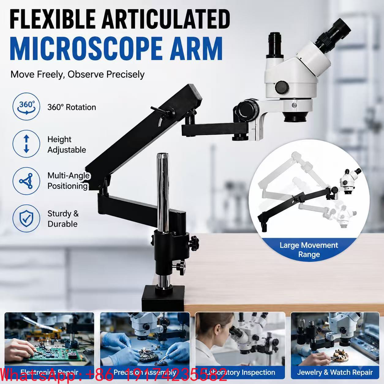 Flexibler, beweglicher, gelenk – Microscope Boom Stand Articulating Bewertung und Preis