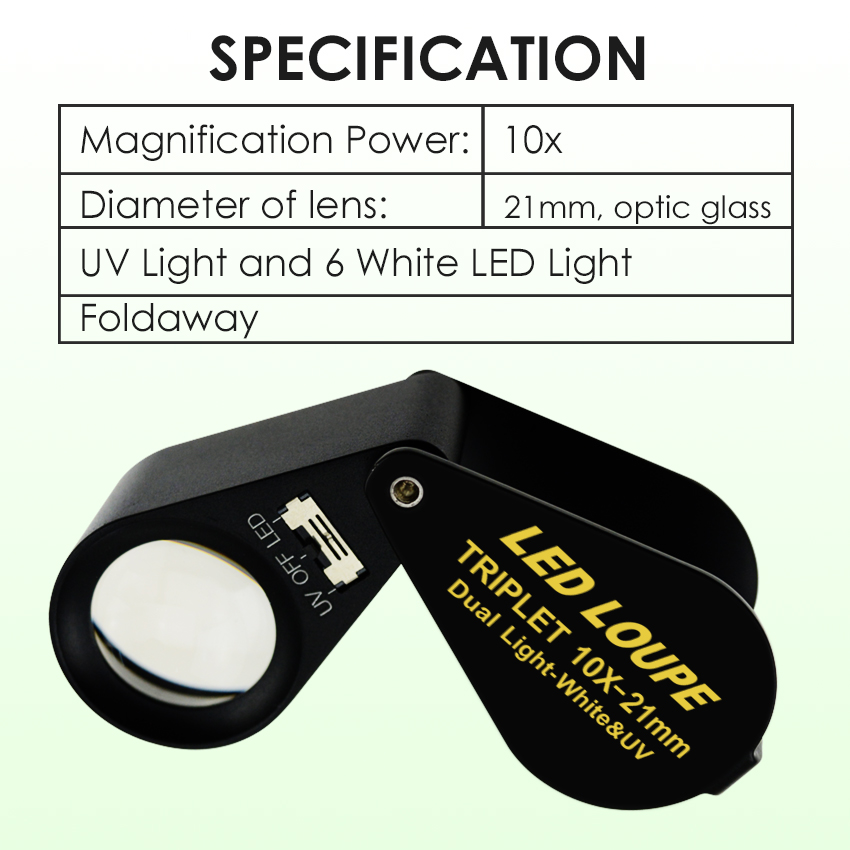 10-fache Vergrößerungslupe mit – Gem Microscope Jeweler Bewertung und Preis