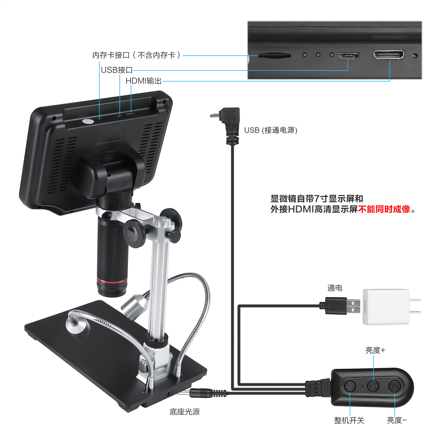 Hochauflösendes 7-Zoll-Digital – Digital Microscope With Screen 7 Inch Bewertung und Preis