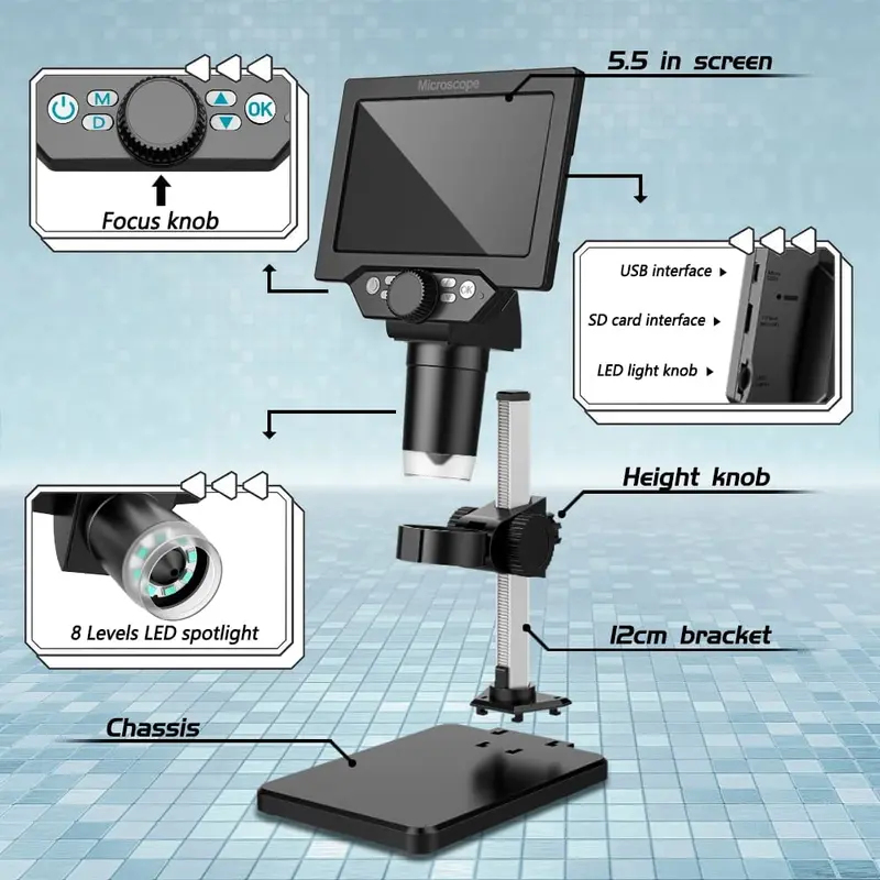 1-1000-fache Vergrößerung Zoom – Usb Microscope 1000X Digital Bewertung und Preis