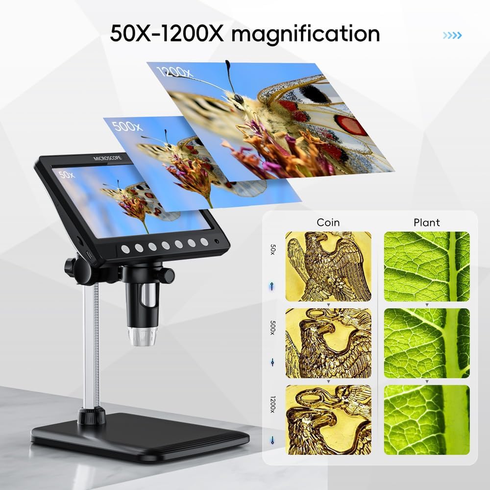 7 Zoll IPS Digitales Münzmikro – Digital Microscope With Screen 7 Inch Bewertung und Preis