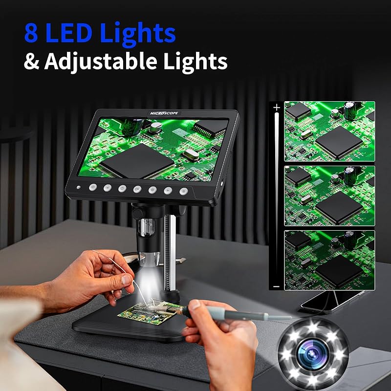 7 Zoll IPS Digitales Münzmikro – Digital Microscope With Screen 7 Inch Bewertung und Preis
