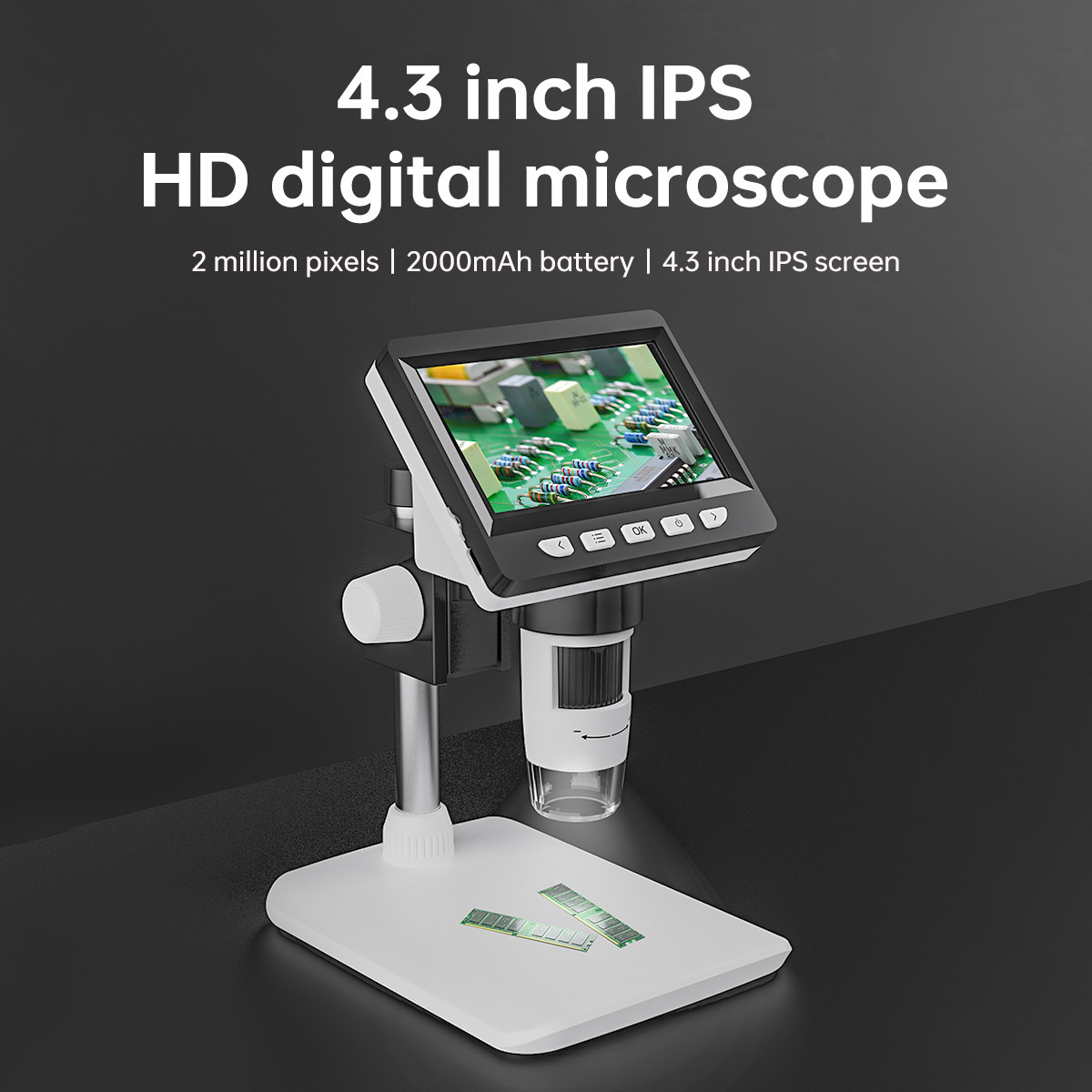 4,3 Zoll tragbares elektronisc – Usb Microscope 1000X Digital Bewertung und Preis