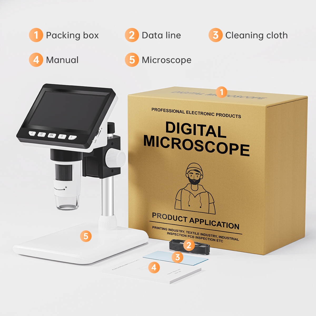 4,3 Zoll tragbares elektronisc – Usb Microscope 1000X Digital Bewertung und Preis