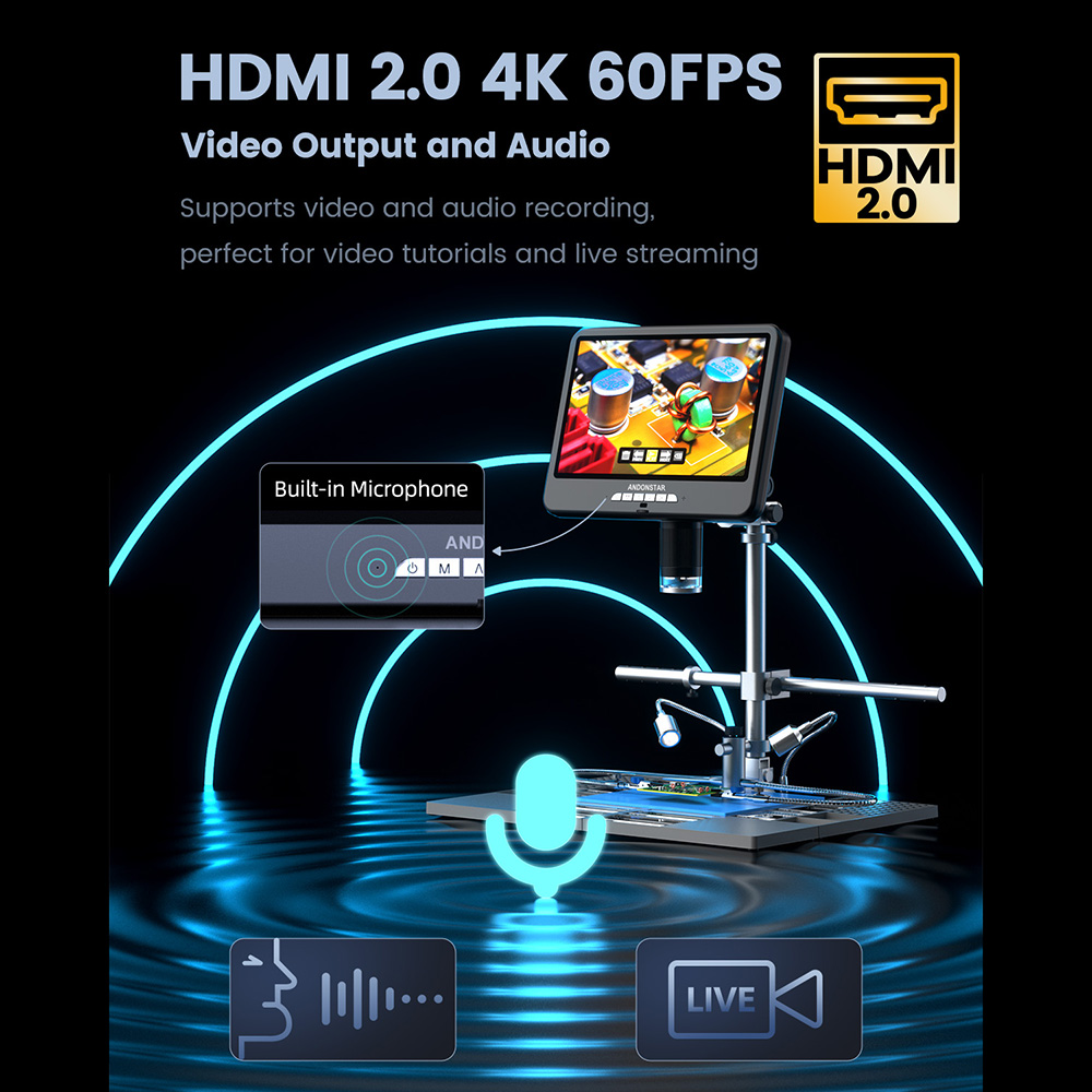 Andonstar 4K 60FPS HDMI Digita – Digital Microscope 4K Hdmi 2000X Bewertung und Preis