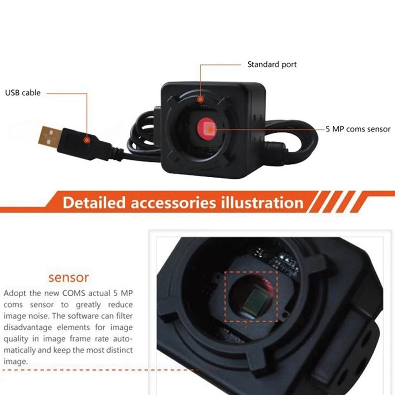 5MP C-Mount Mikroskop Industri – Digital Microscope 5Mp Usb C Mount Bewertung und Preis