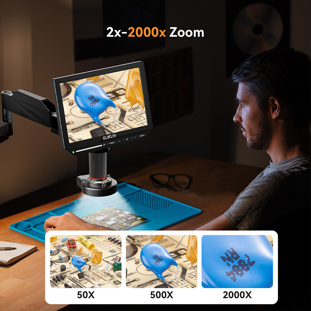 ELIKLIV EM4K Flex 2000X 4K Dig – Digital Microscope 4K Hdmi 2000X Bewertung und Preis