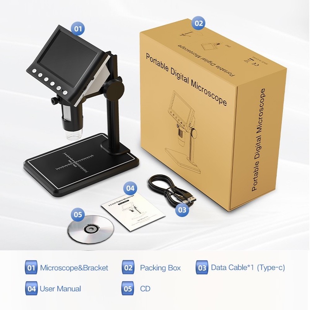 Digitalmikroskop 4,3 Zoll HD 1 – Usb Microscope 1000X Digital Bewertung und Preis