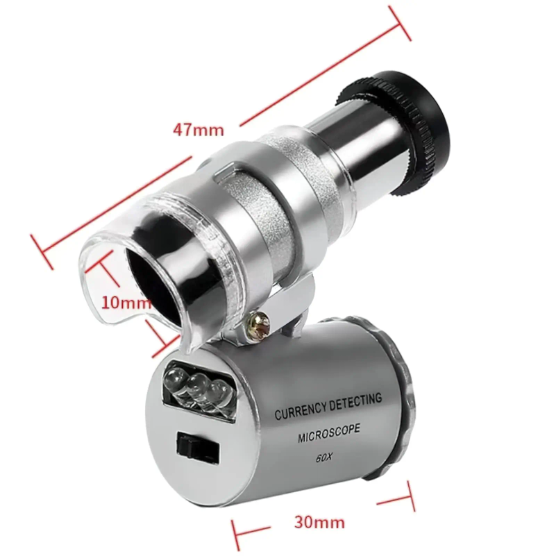 60-fache Juwelierlupe mit LED- – Gem Microscope Jeweler Bewertung und Preis
