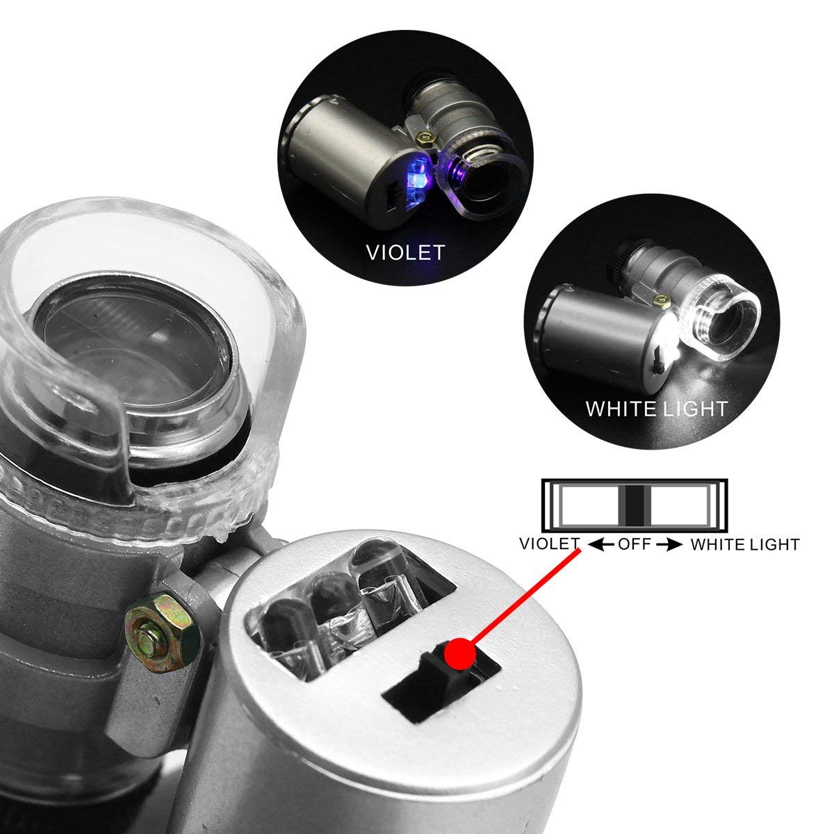 60x Juwelier-Augenlupe mit LED – Gem Microscope Jeweler Bewertung und Preis