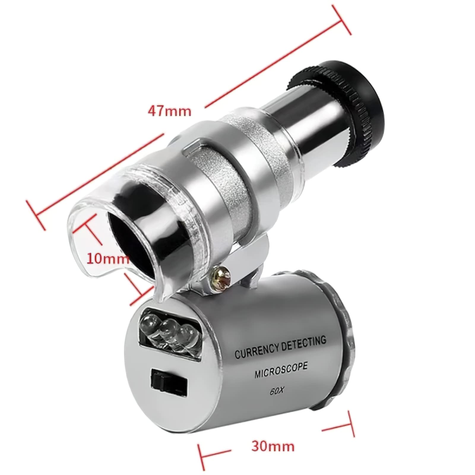 60x Juwelier-Augenlupe mit LED – Gem Microscope Jeweler Bewertung und Preis